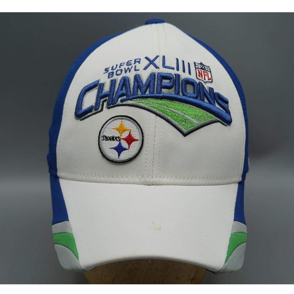 Reebok NFL Pittsburgh Steelers Super Bowl XLIII Champions Hat Blue White OSFA